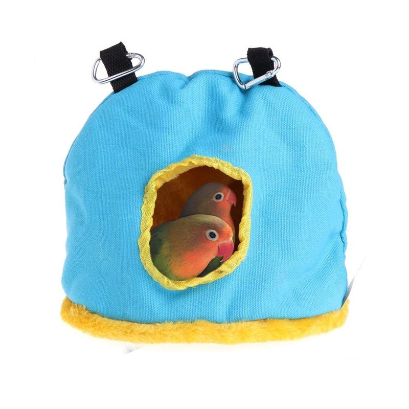 Litewoo Bird Hammock Nest Plush Warm Hanging Tent Pet Parrot Swing Bed Cave Cage for Parakeet Canary Cockatiel Lovebird Hamster Random Color (Medium) - Image 2